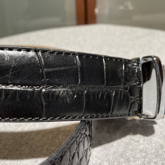 Nexbelt Premium Alligator Embossed Calfskin Leather Mens Adjustable Dress Belt - Picture 9 of 11